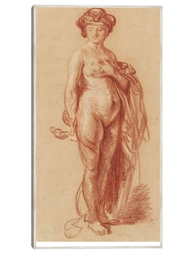 Cuadro decorativo Mujer Desnuda Con Serpiente (1637) técnica mixta Cuadros Jr Fotografía