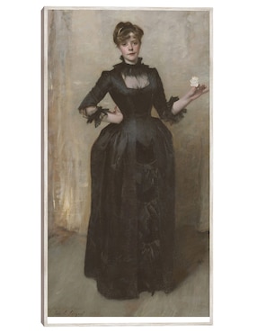 Cuadro decorativo La dama de la rosa (Charlotte Louise Burckhardt) (1882) - Impresión en Lienzo técnica mixta Cuadros Jr Fotografía