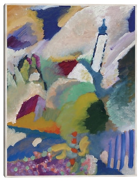 Cuadro decorativo Murnau Con Iglesia I (1910) técnica mixta Cuadros Jr Abstracto