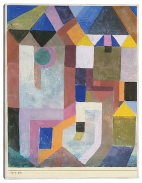 Cuadro decorativo Arquitectura Colorida (1917) técnica mixta Cuadros Jr Abstracto