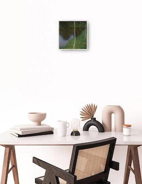 Cuadro decorativo A Orillas Del Lago Con Abedules técnica mixta Cuadros Jr Paisaje