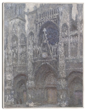 Cuadro decorativo La Catedral De Ruán. El Portal, Tiempo Gris (1892) técnica mixta Cuadros Jr Ciudades