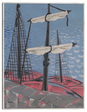 Cuadro decorativo Barcos De Pesca (1932) técnica mixta Cuadros Jr Costa