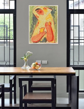 Cuadro decorativo Mujer Con Frutas (1937-1938) técnica mixta Cuadros Jr Abstracto