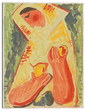 Cuadro decorativo Mujer Con Frutas (1937-1938) técnica mixta Cuadros Jr Abstracto
