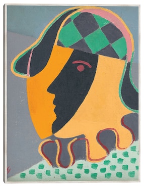 Cuadro decorativo La Cabeza de Pierot (1932) técnica mixta Cuadros Jr Abstracto