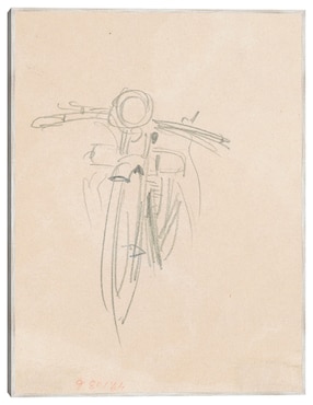 Cuadro decorativo Motocicleta (Verso) (1918) técnica mixta Cuadros Jr Bocetos