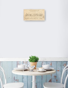 Cuadro decorativo La Última Cena, Probablemente Del Siglo XIX. técnica mixta Cuadros Jr Religión y Espiritualidad