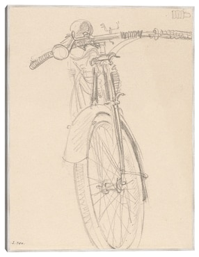 Cuadro decorativo Motocicleta (1918) técnica mixta Cuadros Jr Bocetos