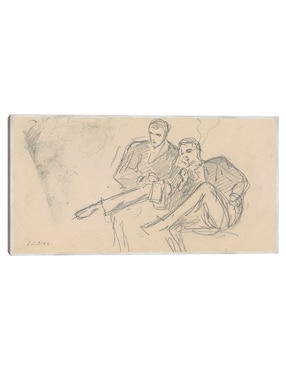 Cuadro decorativo Hombres Sentados (C. 1874-1877) técnica mixta Cuadros Jr Bocetos