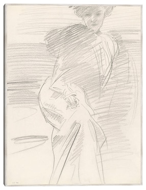 Cuadro decorativo Mujer Sentada (C. 1890-1900) técnica mixta Cuadros Jr Bocetos