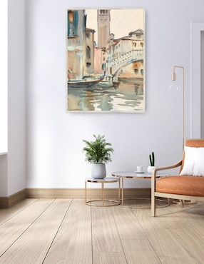 Cuadro decorativo Un Puente Y Campanario, Venecia (1902-1904) técnica mixta Cuadros Jr Puentes