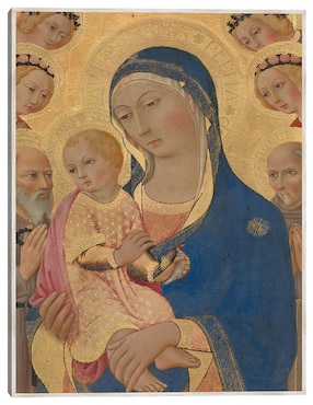 Cuadro decorativo La Virgen Y El Niño Con San Jerónimo, San Bernardino Y Ángeles, C. 1460/1470 técnica mixta Cuadros Jr Vírgenes