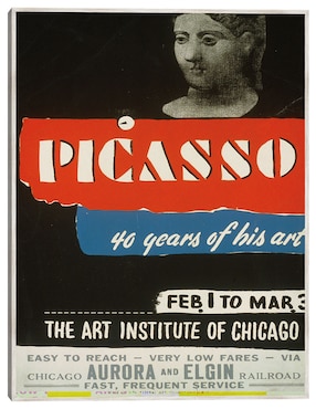 Cuadro decorativo Picasso–40 Años De Su Arte (1936) técnica mixta Cuadros Jr Publicidad