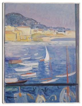 Cuadro decorativo Villefranche-Sur-Mer, Fenêtre Ouverte Sur Le Port (1926) técnica mixta Cuadros Jr Navegación