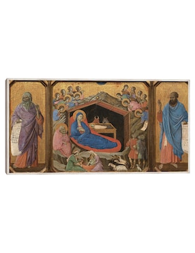 Cuadro decorativo La Natividad Con Los Profetas Isaías Y Ezequiel, 1308-1311 técnica mixta Cuadros Jr Figuras Celestiales