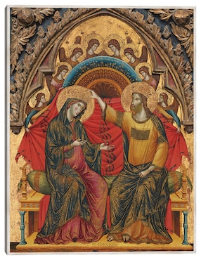 Cuadro decorativo La Coronación De La Virgen, 1324 técnica mixta Cuadros Jr Vírgenes
