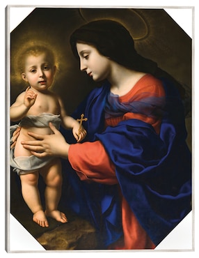 Cuadro decorativo La Virgen Y El Niño (1651) técnica mixta Cuadros Jr Vírgenes