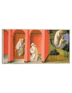 Cuadro decorativo San Benito Ordena A San Mauro Rescatar A San Plácido técnica mixta Cuadros Jr Figuras Celestiales