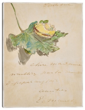 Cuadro decorativo Carta Decorada Con Un Caracol Sobre Una Hoja (1880) técnica mixta Cuadros Jr Publicidad