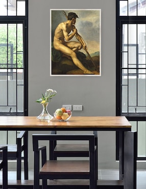 Cuadro decorativo Guerrero Desnudo Con Lanza C. 1816 técnica mixta Cuadros Jr Gente