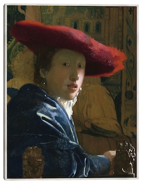 Cuadro decorativo La Chica Del Sombrero Rojo (C. 1665-1666) técnica mixta Cuadros Jr Gente