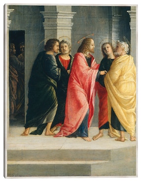 Cuadro decorativo Cristo Instruyendo A Pedro Y Juan A Prepararse Para La Pascua C.1504 técnica mixta Cuadros Jr Figuras Celestiales