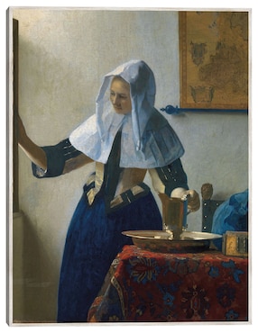 Cuadro decorativo Mujer Joven Con Una Jarra De Agua (Ca. 1662) técnica mixta Cuadros Jr Gente