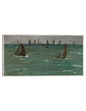 Cuadro decorativo Barcos En Berck-Sur-Mer (1873) técnica mixta Cuadros Jr Navegación