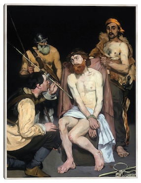 Cuadro decorativo Jesús Burlado Por Los Soldados (1865) técnica mixta Cuadros Jr Figuras Celestiales