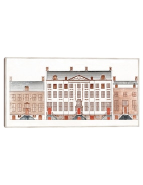 Cuadro decorativo Casas Del Canal de Amsterdam En El Herengracht 471-477  técnica mixta Cuadros Jr Arquitectura
