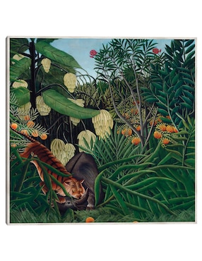 Cuadro decorativo Lucha Entre Un Tigre Y Un Búfalo (1908) técnica mixta Cuadros Jr Vida Silvestre