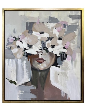Pintura Behind Flowers técnica acrílico Lune Art Gallery