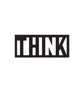 Cuadro decorativo Pigo think