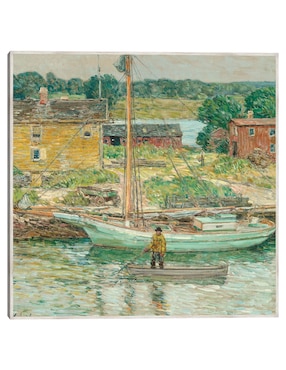 Cuadro decorativo Balandra de Ostras, Cos Cob, 1902 técnica mixta Cuadros Jr Navegación