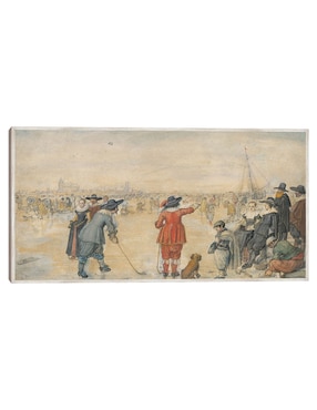 Cuadro decorativo Juegos de Invierno En El Río Helado Ijssel técnica mixta Cuadros Jr Gente