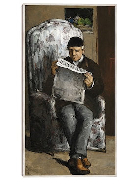 Cuadro decorativo El Padre Del Artista, Leyendo The Event (1866) técnica mixta Cuadros Jr Retratos