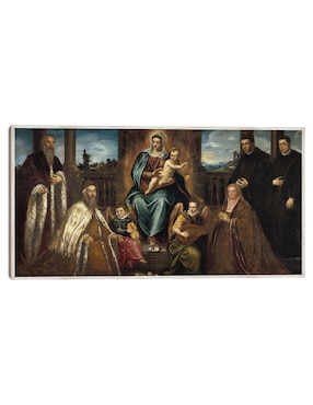 Cuadro decorativo Doge Alvise Mocenigo y Familia Ante La Virgen y El Niño (C. 1575) técnica mixta Cuadros Jr Vírgenes