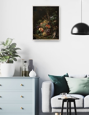 Cuadro decorativo Naturaleza Muerta Con Frutas, Peces y Un Nido técnica mixta Cuadros Jr Ramos
