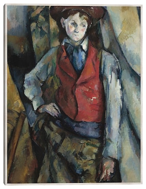 Cuadro decorativo El Niño Con Chaleco Rojo (1888-1890) técnica mixta Cuadros Jr Retratos