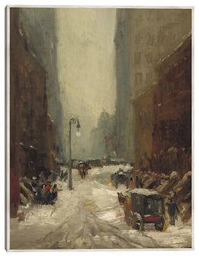 Cuadro decorativo Nieve En Nueva York, 1902 técnica mixta Cuadros Jr Arquitectura
