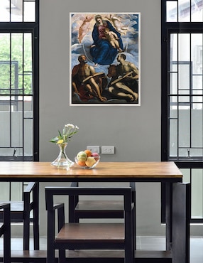 Cuadro decorativo María Con El Niño, Venerada Por San Marcos y San Lucas (Antes de 1570) técnica mixta Cuadros Jr Vírgenes