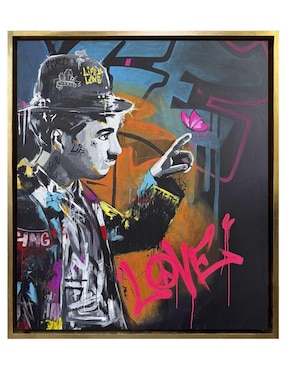 Pintura Chaplin técnica mixta Lune Art Gallery