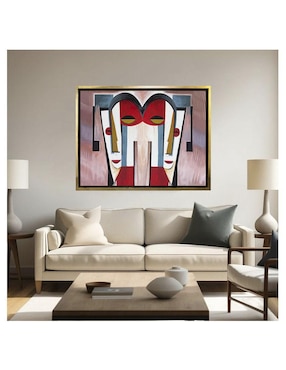 Pintura Una Dama de Azul técnica acrílico Lune Art Gallery Abstractos