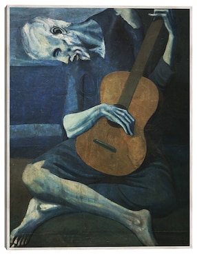 Cuadro decorativo El Viejo Guitarrista técnica mixta Cuadros Jr Música