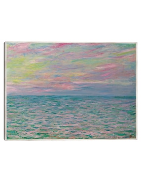 Cuadro decorativo Puesta De Sol En Pourville, Mar Abierto (1882) técnica mixta Cuadros Jr Océanos