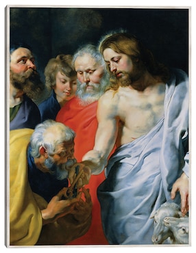 Cuadro decorativo El Encargo De Cristo A Pedro (C. 1616) técnica mixta Cuadros Jr Figuras Celestiales