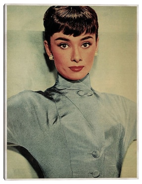 Cuadro decorativo Audrey Hepburn, 1953 técnica mixta Cuadros Jr Retratos