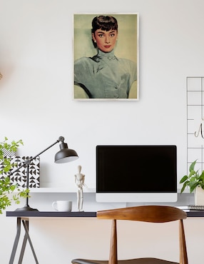 Cuadro decorativo Audrey Hepburn, 1953 técnica mixta Cuadros Jr Retratos