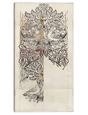 Cuadro decorativo Paloma y Rosa (1879) técnica mixta Cuadros Jr Bocetos
